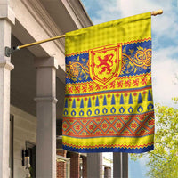 Scottish Christmas Garden Flag Scotland Thistle and Celtic Knot Yellow-Red Color - Wonder Print Shop