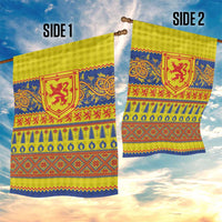 Scottish Christmas Garden Flag Scotland Thistle and Celtic Knot Yellow-Red Color - Wonder Print Shop