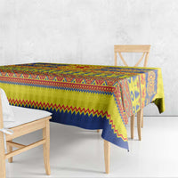 Scottish Christmas Tablecloth Scotland Thistle and Celtic Knot Yellow-Red Color - Wonder Print Shop