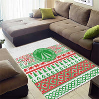 Welsh Christmas Area Rug Awen and Celtics Culture with Xmas Elements - Wonder Print Shop