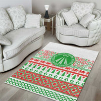 Welsh Christmas Area Rug Awen and Celtics Culture with Xmas Elements - Wonder Print Shop