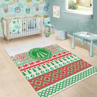 Welsh Christmas Area Rug Awen and Celtics Culture with Xmas Elements - Wonder Print Shop