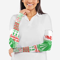 Welsh Christmas Arm Sleeves Awen and Celtics Culture with Xmas Elements - Wonder Print Shop