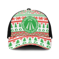 Welsh Christmas Baseball Net Cap Awen and Celtics Culture with Xmas Elements - Wonder Print Shop