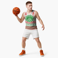Welsh Christmas Basketball Jersey Awen and Celtics Culture with Xmas Elements - Wonder Print Shop