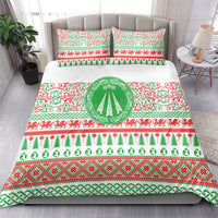 Welsh Christmas Bedding Set Awen and Celtics Culture with Xmas Elements - Wonder Print Shop