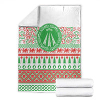 Welsh Christmas Blanket Awen and Celtics Culture with Xmas Elements - Wonder Print Shop