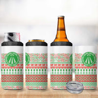 Welsh Christmas 4 in 1 Can Cooler Tumbler Awen and Celtics Culture with Xmas Elements - Wonder Print Shop