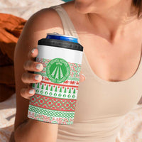 Welsh Christmas 4 in 1 Can Cooler Tumbler Awen and Celtics Culture with Xmas Elements - Wonder Print Shop