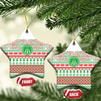 Welsh Christmas Ceramic Ornament Awen and Celtics Culture with Xmas Elements - Wonder Print Shop