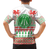 Welsh Christmas Family Matching Tank Maxi Dress and Hawaiian Shirt Awen and Celtics Culture with Xmas Elements - Wonder Print Shop