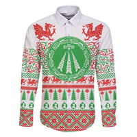 Welsh Christmas Family Matching Tank Maxi Dress and Hawaiian Shirt Awen and Celtics Culture with Xmas Elements - Wonder Print Shop