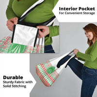 Welsh Christmas Grocery Bag Awen and Celtics Culture with Xmas Elements - Wonder Print Shop