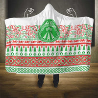 Welsh Christmas Hooded Blanket Awen and Celtics Culture with Xmas Elements - Wonder Print Shop