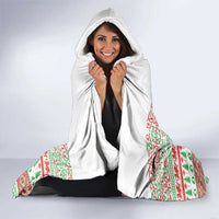 Welsh Christmas Hooded Blanket Awen and Celtics Culture with Xmas Elements - Wonder Print Shop