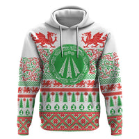 Welsh Christmas Hoodie Awen and Celtics Culture with Xmas Elements - Wonder Print Shop