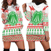 Welsh Christmas Hoodie Dress Awen and Celtics Culture with Xmas Elements - Wonder Print Shop