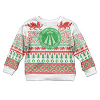 Welsh Christmas Kid Ugly Christmas Sweater Awen and Celtics Culture with Xmas Elements - Wonder Print Shop