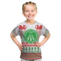 Welsh Christmas Kid T Shirt Awen and Celtics Culture with Xmas Elements - Wonder Print Shop