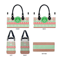 Welsh Christmas Leather Bag Awen and Celtics Culture with Xmas Elements - Wonder Print Shop