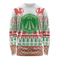 Welsh Christmas Long Sleeve Shirt Awen and Celtics Culture with Xmas Elements - Wonder Print Shop