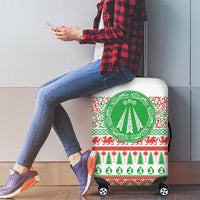 Welsh Christmas Luggage Cover Awen and Celtics Culture with Xmas Elements - Wonder Print Shop