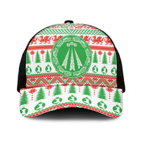 Welsh Christmas Mesh Trucker Cap Awen and Celtics Culture with Xmas Elements - Wonder Print Shop