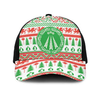 Welsh Christmas Mesh Trucker Cap Awen and Celtics Culture with Xmas Elements - Wonder Print Shop