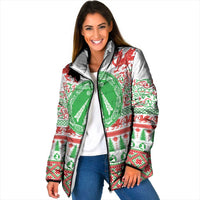 Welsh Christmas Padded Jacket Awen and Celtics Culture with Xmas Elements - Wonder Print Shop