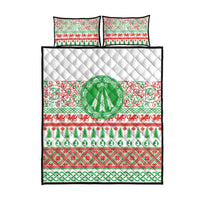 Welsh Christmas Quilt Bed Set Awen and Celtics Culture with Xmas Elements - Wonder Print Shop