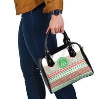 Welsh Christmas Shoulder Handbag Awen and Celtics Culture with Xmas Elements - Wonder Print Shop
