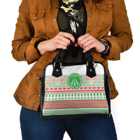 Welsh Christmas Shoulder Handbag Awen and Celtics Culture with Xmas Elements - Wonder Print Shop