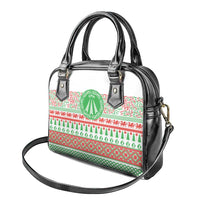 Welsh Christmas Shoulder Handbag Awen and Celtics Culture with Xmas Elements - Wonder Print Shop