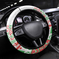 Welsh Christmas Steering Wheel Cover Awen and Celtics Culture with Xmas Elements - Wonder Print Shop