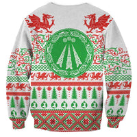 Welsh Christmas Sweatshirt Awen and Celtics Culture with Xmas Elements - Wonder Print Shop