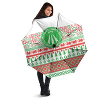 Welsh Christmas Umbrella Awen and Celtics Culture with Xmas Elements - Wonder Print Shop