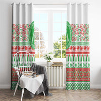 Welsh Christmas Window Curtain Awen and Celtics Culture with Xmas Elements - Wonder Print Shop