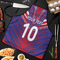 Custom Haiti National Football Apron Dashiki Sporty Style - Wonder Print Shop