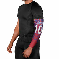 Custom Haiti National Football Arm Sleeves Dashiki Sporty Style - Wonder Print Shop