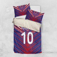 Custom Haiti National Football Bedding Set Dashiki Sporty Style - Wonder Print Shop