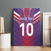 Custom Haiti National Football Canvas Wall Art Dashiki Sporty Style - Wonder Print Shop