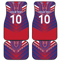 Custom Haiti National Football Car Mats Dashiki Sporty Style - Wonder Print Shop