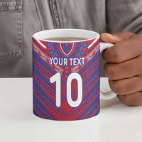 Custom Haiti National Football Ceramic Mug Dashiki Sporty Style - Wonder Print Shop