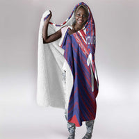 Custom Haiti National Football Hooded Blanket Dashiki Sporty Style - Wonder Print Shop