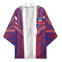 Custom Haiti National Football Kimono Dashiki Sporty Style - Wonder Print Shop