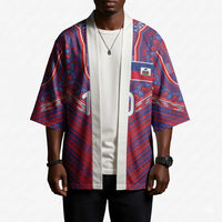 Custom Haiti National Football Kimono Dashiki Sporty Style - Wonder Print Shop