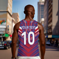 Custom Haiti National Football Men Tank Top Dashiki Sporty Style - Wonder Print Shop