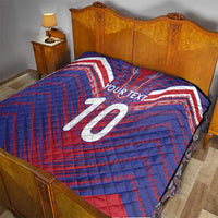 Custom Haiti National Football Quilt Dashiki Sporty Style - Wonder Print Shop