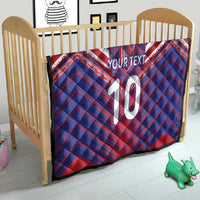 Custom Haiti National Football Quilt Dashiki Sporty Style - Wonder Print Shop