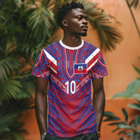 Custom Haiti National Football T shirt Dashiki Sporty Style - Wonder Print Shop